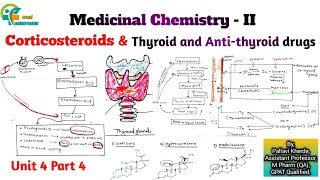 Corticosteroids thyroid and antithyroid drugs unit 4 medicinal chemistry 2 sem 5 b pharm [upl. by Dylan]