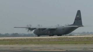 2010 Rhode Island ANG Open House amp Airshow  C130J30 Hercules Demonstration [upl. by Leveridge668]