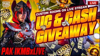 UC AND CASH UNLIMITED CUSTOM ROOMS PUBG MOBILE PAK IKMB LIVE [upl. by Nelyk]