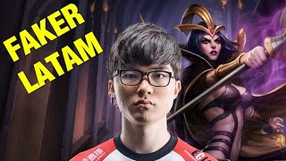 EPICOOO FAKER JUGANDO EN LATINOAMERICA  RANKED BRASIL  LeBlanc [upl. by Atekihs]