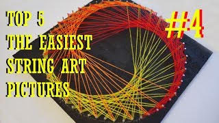 TOP 5 THE EASIEST STRING ART 4  TRIANGLE  DIY TUTORIAL [upl. by Dermot]