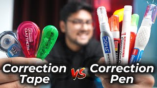 Correction Pen Vs Correction Tape  Which is Best for Students  MEGA COMPARISON 🔥🔥 [upl. by Anisamoht900]