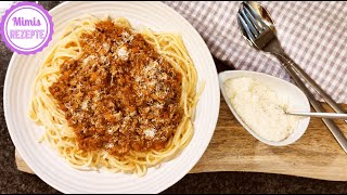 Ragù alla Bolognese Spaghetti Bolognese Rezept [upl. by Olaznog]