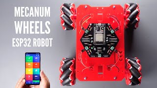 ESP32 Mecanum Wheels Robot and Bluetooth Gamepad Controller [upl. by Jase286]