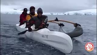 Brasileiros exploram a Antártica remando em uma canoa polinésia [upl. by Ahsitruc]