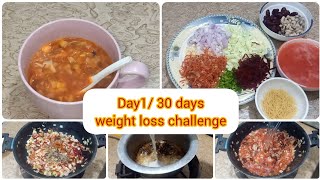 minestrone soup 🍲 day 130 days weight loss challenge [upl. by Aronaele625]