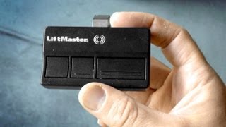 How to program a Garage Door Remote amp change battery LiftMaster Chamberlain [upl. by Ecnahs898]