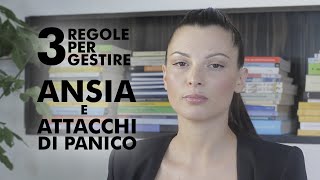 PSICOLOGIA Tre regole per gestire ansia e panico  Terapia Breve Strategica [upl. by Namlaz]