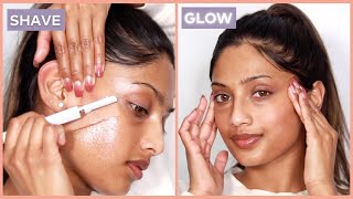 How I SHAVE My Face For Smooth Skin  Full DIY Shave Routine [upl. by Mandal11]