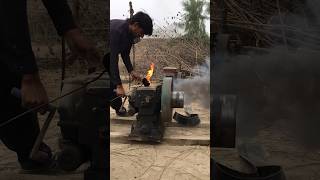 Try To Start one Diesel Engine with other Diesel Engine new Experiment dieselengine shortvideo [upl. by Baggs]