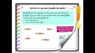 Les familles de mots les préfixes les suffixes [upl. by Assirim]