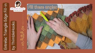 How to Crochet ENTRELAC BORDER EDGING Finish Those Triangles  Easy Tunisian Tutorial [upl. by Sul]