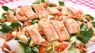 Receta de Ensalada de Pollo Fría  Súper Fácil Rápida y Deliciosa [upl. by Sedberry601]