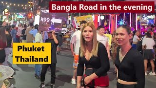 Phuket Thailand Bangla Road between 7 pm and 8 pm [upl. by Aroled]