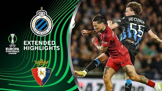 Club Brugge vs Osasuna Extended Highlights  UECL Qualifiers  Playoffs  CBS Sports Golazo [upl. by Yetsirhc]