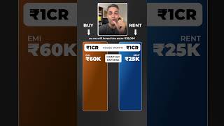 Buy vs Rent  the real MATH  Ankur Warikoo shorts [upl. by Hgielrac171]