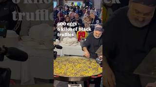 A GIGANTIC Truffle Frittata with 600 eggs amp 6 kilos of black truffles Only in Italy italytravel [upl. by Idell]