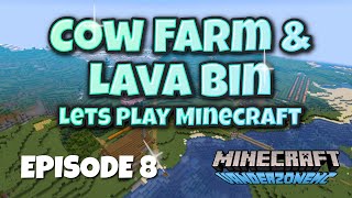 🐮❤️‍🔥Minecraft Lets Play  Cow Farm  Lava Bin  EP8 minecraft letsplay [upl. by Nerreg]