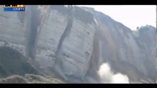 Cliff Collapse Caught on Video [upl. by Clari890]