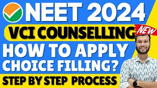 🔴VCI COUNSELLING 2024 REGISTRATION Live Demo • VCI CHOICE FILLING PROCESS 2024 •NEET VETERINARY 2024 [upl. by James]