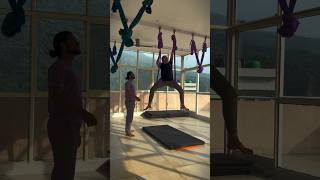 Aerial yoga❤️ Nethra  Tapah Yoga  Vaaradhi  Farms [upl. by Esital]