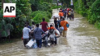 Waters start to recede in Bangladesh after deadly floods but many stranded [upl. by Rolyat]