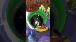 Waterslide Worker Goes On Unexpected Adventure 😅 🎥 ViralHog [upl. by Ynned]