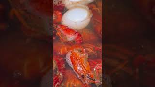 Crawfish 🦞 Time‼️ crawfishboil eatwithme eggs [upl. by Moretta]