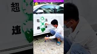 A Boy paint art on his boss car 🤩 Gadgets Smart Appliances Kitchen Utensils Home Inventions [upl. by Amargo841]