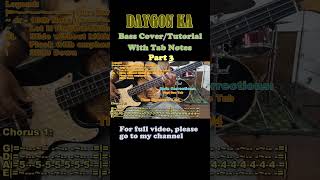 Kolariah  Daygon KA Bass Cover Play Along 5th Attempt With Tabs Part 3 basscover basstutorial [upl. by Assilim417]