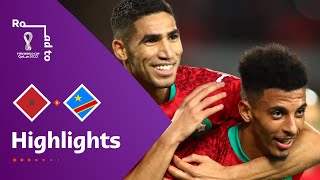 Morocco v Congo DR  FIFA World Cup Qatar 2022 Qualifier  Match Highlights [upl. by Inglebert]