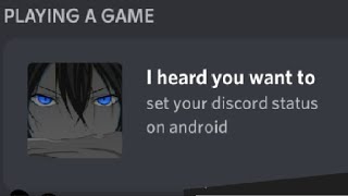 How to RPC Discord Mobile  Custom Status for Android 2021  Version 10 [upl. by Sirrot411]