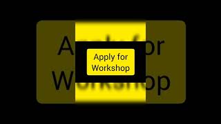 How to apply for Workshop after starting training step 1 and step 2 in complete detail [upl. by Aiem]