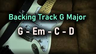 Pop Rock BACKING TRACK G Major  G Em C D  80 BPM  Guitar Backing Track [upl. by Adliwa244]