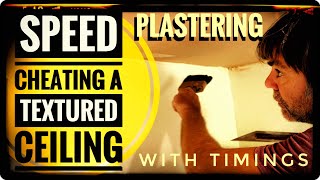 Plastering For Beginners speed cheating a textured ceiling how to plaster tutorial [upl. by Ambert]