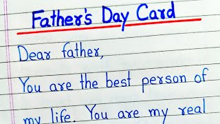 Fathers day card writing  Happy fathers day 2023 writing  Fathers day message [upl. by Leibman]