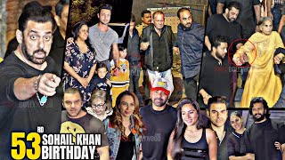 UNCUT  Sohail Khan’s 53rd Grand Birthday Celebrstion  Salman Khan Riteish Genelia Entire Family [upl. by Ashwell]