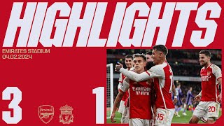 A BIG THREE POINTS  Arsenal vs Liverpool 31  Highlights  Saka Martinelli Trossard [upl. by Fadiman]