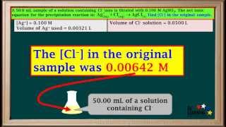 WCLN  Precipitation Titration Calculations  Chemistry [upl. by Smaj]