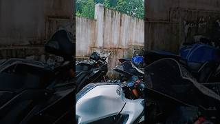 Enjoying rain with these girls bikerslife rain youtubeshorts virashorts trending [upl. by Sergu95]