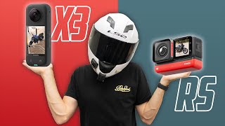 Which Is The Best 360 Camera For Motorcycles  Insta360 X3 vs One RS [upl. by Sidell]