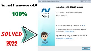 How to install Net Framework 4 on windows 7  net error in windows 7  Fix all version net error [upl. by Duke851]