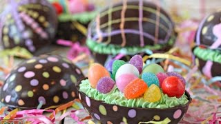 How to Make Brownie Filled Chocolate Easter Eggs  Food Arts [upl. by Atirak]