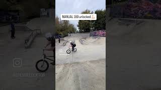 MANUAL 180S ON BMX FEEL AMAZING skatepark [upl. by Pohsib]