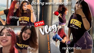 I AM BACKK Gym vlog boxing went wrong😱🥊vlog gym trending explore workout fitness [upl. by Vasilis]