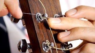 How to Change your Guitar Strings  Acoustic Guitar Maintenance [upl. by Anival]