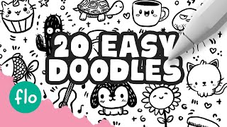 20 EASY Doodles You Can Draw in PROCREATE [upl. by Trix]