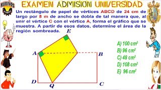 Examen Universidad Admisión SAN MARCOS Áreas y Congruencia de Triángulos Solucionario [upl. by Donnenfeld]