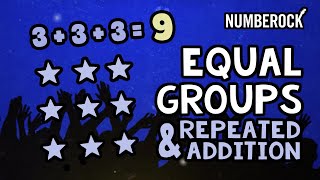 Equal Groups Multiplication Song  Repeated Addition Using Arrays [upl. by Dorrie]