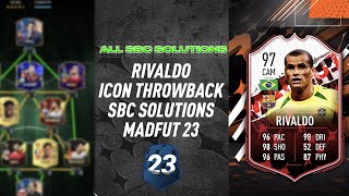 RIVALDO  ALL 19 SBCS  MadFUT Icon Throwback SBC SOLUTIONS  MadFUT 23 [upl. by Eixirt726]